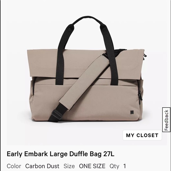 lululemon athletica Handbags - Lululemon 27L Duffle side bag